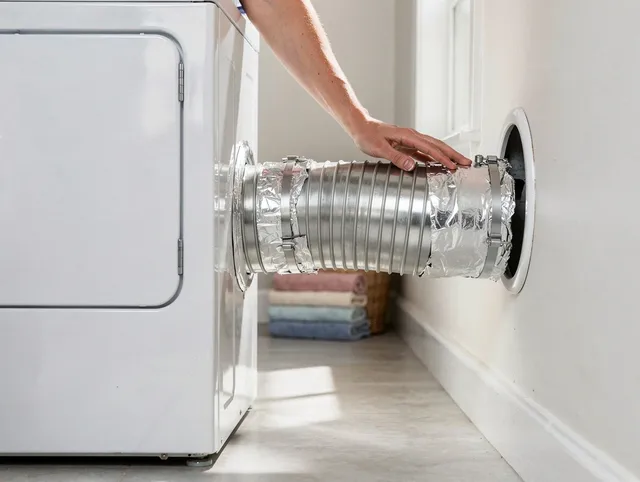 Professional dryer vent hose installation by Euclid Dryer Vent Cleaning in Euclid